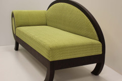 Récamiere aus Wenge, Bezugsstoff Designers Guild