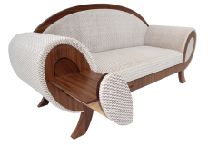 Sofa Nussbaum, Bezugsstoff Designers Guild champagner